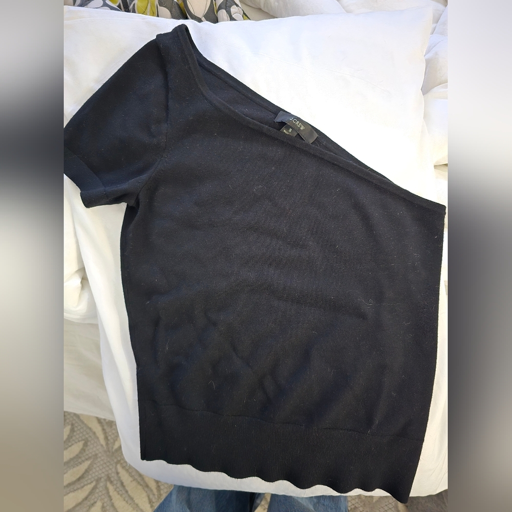 Jcrew One Shoulder Short Sleeve  Sweater